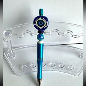 Evil Eye Blue Bling Handmade Writing Pen